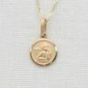 14k Gold Angel Charm With Chain(14k Gold Angel Charm With Chain)