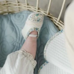 Petite Fleur Quilted Booties(Petite Fleur Quilted Booties 1) -Tiny Trendz Blake Booties Blue Fleur 4261