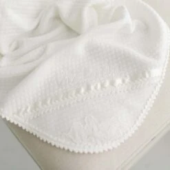Victoria Personalized Blanket(Victoria Quilted Christening Blanket)
