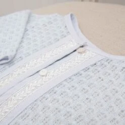 Harrison Sweater 3-Piece Shorts Suit(Harrison Shorts Suit) -Tiny Trendz Blue Knit Sweater Detail 4455