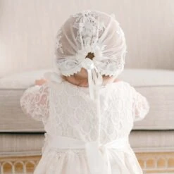 Juliette Christening Gown & Bonnet(Juliette Christening Gown Bonnet) -Tiny Trendz Bonnet Back Juliette 8025 64d1d598 1949 4e10 91cd 7e075f65c26f