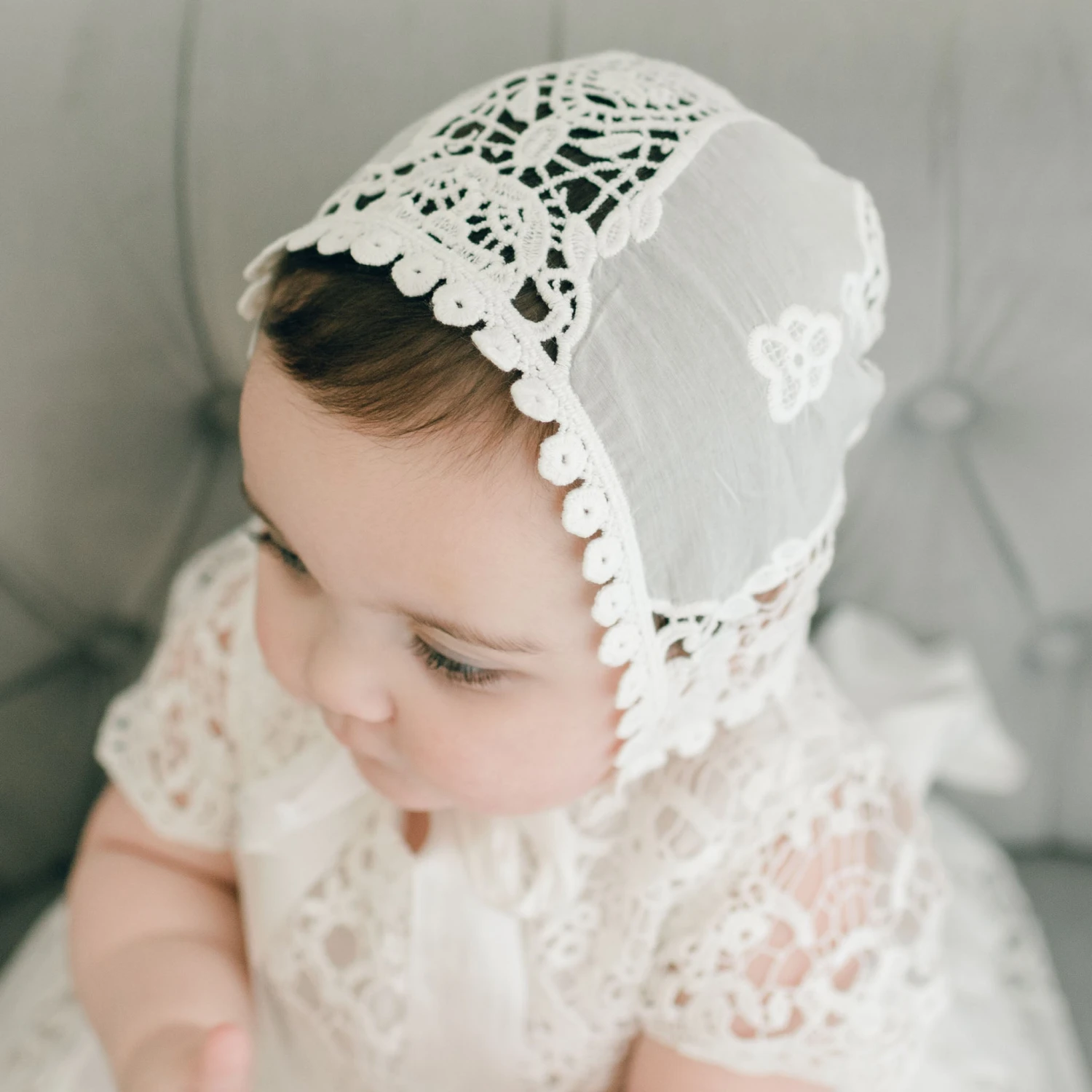 Grace Christening Gown & Bonnet(Grace Christening Gown Bonnet) 8 Grace Christening Gown & Bonnet(Grace Christening Gown Bonnet) - Image 8