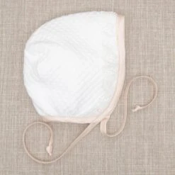 Tessa Quilt Bonnet(Ivory Quilted Silk Trim Bonnet) -Tiny Trendz Bonnet 4671 716253bd 4759 45a5 a48f a07be5bc7ece