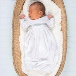 Mason Newborn Gown(Mason Newborn Gown) -Tiny Trendz BottomHemEdit 1745
