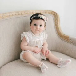Charlotte Romper(Charlotte Romper) -Tiny Trendz Charlotte Dress Baby Flower Headband 0004440