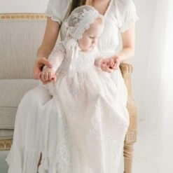 Juliette Christening Gown & Bonnet(Juliette Christening Gown Bonnet)