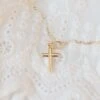 14K Small Gold Cross With Chain(14k Gold Cross With Chain)