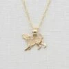 14k Gold Puppy Charm With Chain(14k Gold Puppy Charm With Chain)
