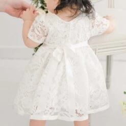 Rose Romper Dress(Rose Romper Dress) -Tiny Trendz Dress Lace Back Rose 1716