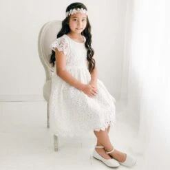 Lola Girls Lace Dress(Lola Girls Lace Dress) -Tiny Trendz Dress Lola Headband Outfit 6721
