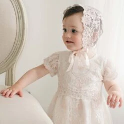 Elizabeth Dress(Elizabeth Dress) -Tiny Trendz Elizabeth Bonnet Lace Dress 1185