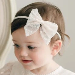 Elizabeth Lace Bow Headband(Elizabeth Lace Bow Headband)