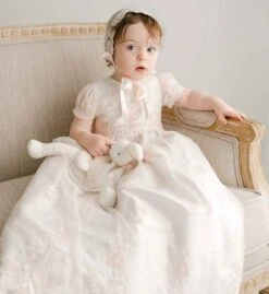 Elizabeth Christening Gown & Bonnet(Elizabeth Christening Gown Bonnet) -Tiny Trendz Elizabeth Christening Gown 3
