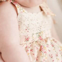Eloise Romper Dress(Eloise Romper Dress) -Tiny Trendz Eloise Pink Dress Romper Detail 4186