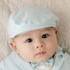 Ezra Powder Blue Newsboy Cap(Powder Blue Ezra Newsboy Cap)