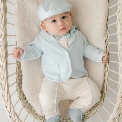 Ezra Powder Blue 4-Piece Suit(Ezra Powder Blue 4 Piece Suit 1) -Tiny Trendz Ezra Blue Suit 4 Piece 0330 3