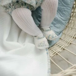 Petite Fleur Quilted Booties(Petite Fleur Quilted Booties 1) -Tiny Trendz Flora Booties Bloomer Blue 4099