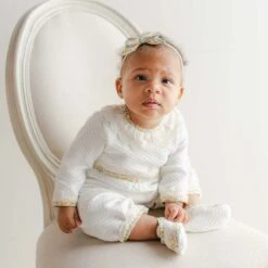 Petite Fleur Romper(Petite Fleur Romper) -Tiny Trendz Flora Romper Bow Yellow 4175