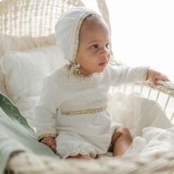 Petite Fleur Quilted Bonnet(Petite Fleur Quilted Bonnet) 4 Petite Fleur Quilted Bonnet(Petite Fleur Quilted Bonnet) -Tiny Trendz Flora Romper Yellow 4150