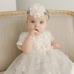 Kristina Christening Gown & Bonnet(Kristina Christening Gown Bonnet) -Tiny Trendz GownBodice 5916