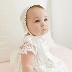 Grace Dress(Grace Dress) -Tiny Trendz Grace Bonnet Christening Gown Baby 0493