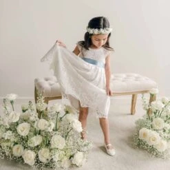 Grace Girls Lace Dress(Grace Girls Lace Dress) -Tiny Trendz Grace Dress Blue Flower Crown 4804 d185d1a1 3001 4c89 852c f8493e9eca89