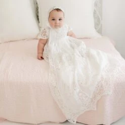 Grace Christening Gown & Bonnet(Grace Christening Gown Bonnet)