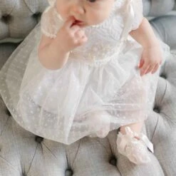 Harper Dress & Bloomers(Harper Dress Bloomers) -Tiny Trendz Harper Ivory Dress Booties 8920