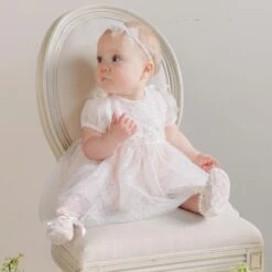 Harper Dress & Bloomers(Harper Dress Bloomers) -Tiny Trendz Harper Pink Dress Headband 8814