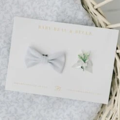Harrison Linen Bow Tie & Boutonniere(Harrison Linen Bow Tie Boutonniere)