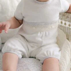 Harrison Short Sleeve Romper(Harrison Short Sleeve Romper) -Tiny Trendz Harrison Romper Short Sleeve Detail 0911