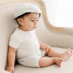 Ian Cloud Shorts Set(Ian Cloud Shorts Set) -Tiny Trendz Ian Cloud Baby Outfit Checked 3658