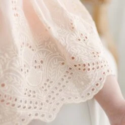 Ingrid Dress & Bloomers(Ingrid Romper Dress) -Tiny Trendz Ingrid Pink Baby Romper Dress Detail 2216