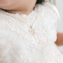 14k Gold Initial Heart Charm With Chain(14k Gold Initial Heart Charm With Chain) -Tiny Trendz Initial Charm Necklace 0361