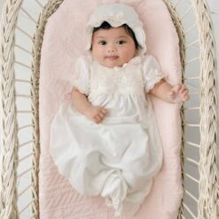 Jessica Newborn Gown & Bonnet Set(Jessica Layette)