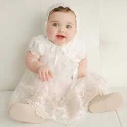 Joli Fitted Bonnet(Joli Bonnet 1) -Tiny Trendz Joli Christening Dress 2 2e169379 60af 4631 b8a7 0d8d1e7bbccb