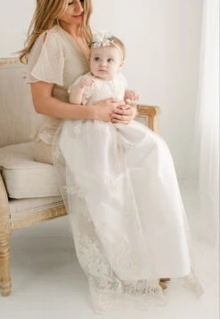 Kristina Christening Gown & Bonnet(Kristina Christening Gown Bonnet) -Tiny Trendz Kristina Christening Gown Full