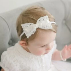 Aria Lace Bow Headband(Aria Lace Bow Headband) -Tiny Trendz LaceBowHB 0057