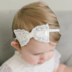 Aria Lace Bow Headband(Aria Lace Bow Headband)