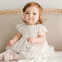 Lola Dress(Lola Christening Dress Bonnet Or Headband)