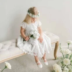 White Flower Wreath(White Flower Wreath) -Tiny Trendz Lola Dress Flower Crown 4882
