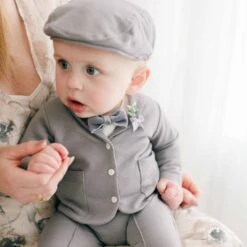 Milo Heather 3-Piece Suit(Milo Grey 3 Piece Suit) -Tiny Trendz Milo Baby Grey 3 Piece Suit 2297