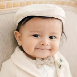 Milo Newsboy Cap(Milo Newsboy Cap) -Tiny Trendz Milo Tan Newsboy Baby Cap 2357