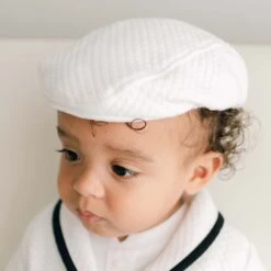 James Newsboy Cap(James Newsboy Cap) -Tiny Trendz Newsboy Cap James White Suit Close Up 6131 1e369ebd 9c4d 4357 9108 7bfdf8c738ed
