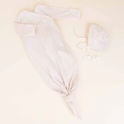 Hannah Knot Gown & Bonnet(Hannah Knot Gown Bonnet) -Tiny Trendz PLayetteBonnet 4201