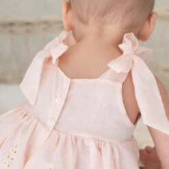 Ingrid Dress & Bloomers(Ingrid Romper Dress) -Tiny Trendz PinkBack 24DB