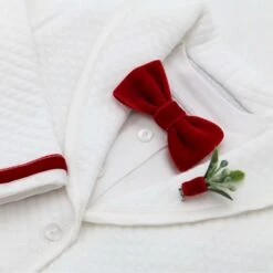Noah Red Bow Tie & Boutonniere(Noah Red Bow Tie Boutonniere)