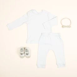 Aiden Pima Top & Leggings(Blue Pima Top Leggings) -Tiny Trendz Set JPC9483