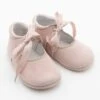 Blush Suede Tie Mary Janes(Blush Suede Tie Mary Janes)