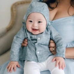 Henry Linen Shirt Set(Henry Linen Shirt Set) -Tiny Trendz Silas Baby Linen Shirt Bonnet 5040 d9ab6426 2a7b 4931 86f7 ad7fd4c38477